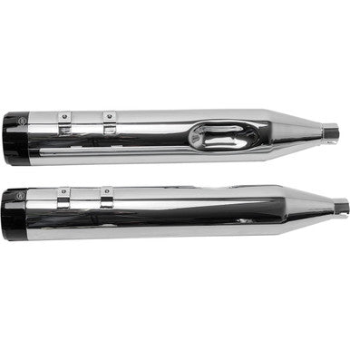 S&S Cycle #550-0619 - 4-1/2" MK45 Performance Mufflers - Chrome with Black Thruster