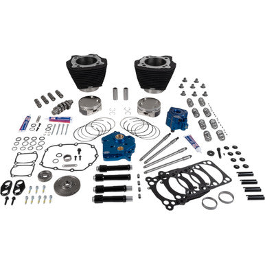 S&S Cycle #310-1397A - Power Pack - Oil Cooled - 496 Gear Drive - Wrinkle Black w/o Highlight - M8