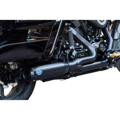 S&S Cycle #550-1109 - 2-into-1 Qualifier Exhaust System - Race Only - Guardian Black