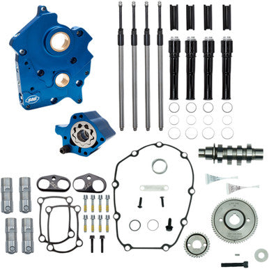 S&S Cycle #310-1013B - Cam Chest Kit - Oil Cooled - Gear Drive - 465 Cam - Black Pushrod Tubes - M8