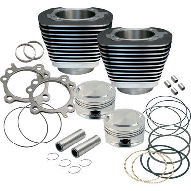 S&S Cycle #910-0204 - 95" Big Bore Cylinder Kit - Wrinkle Black - Twin Cam