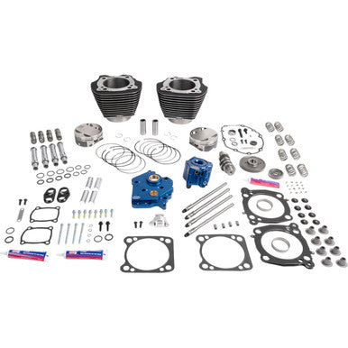 S&S Cycle #310-1390 - 132" Power Package - HPT496 - Chain Drive - Oil Cooled - Black with Highlights - 114"/117" M8