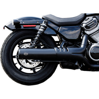 S&S Cycle #550-1074 - 4-1/2" Grand National Slip-On Muffler - Black - RH975 Nightster