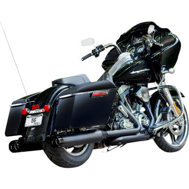 S&S Cycle #550-0621 - 4-1/2" MK45 Performance Mufflers - Black with Black Thruster
