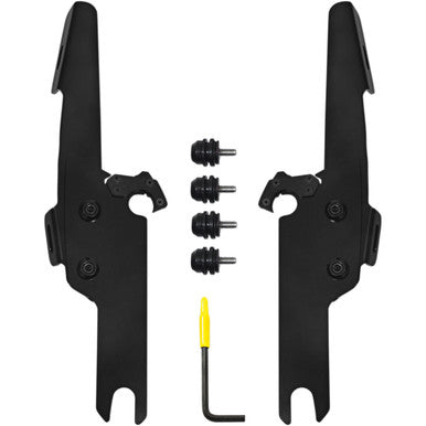 Memphis Shades #MEB2041 - Batwing Fats/Slim Mounting Kit - Black - FLHRS/XS