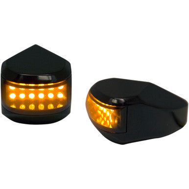 Alloy ART #MRL-4B - LED Driving/Turn Signal Light - Black - Smoke Lens