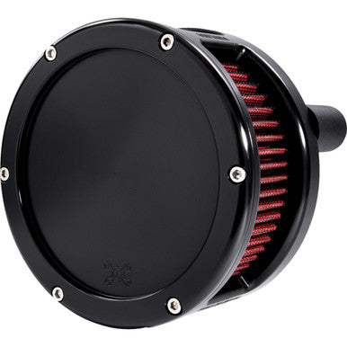 Feuling Parts #5433 - BA Series Air Cleaner Kit - Black Anodized - Red Filter