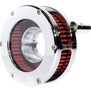 Feuling Parts #5468-S - Slim BA Air Cleaner Kit - Chrome/Clear - Red Filter - '93-'99 EVO Big Twin