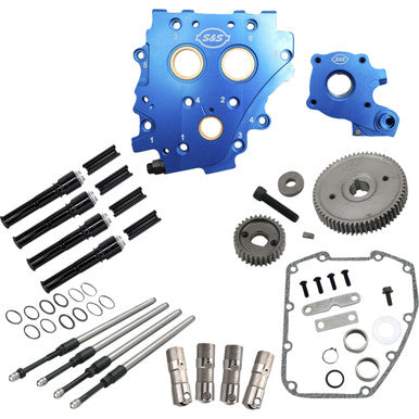 S&S Cycle #310-1268 - Cam Chest Kit without Cams - Gear Drive - Oil Cooled - Black Pushrods - Twin Cam