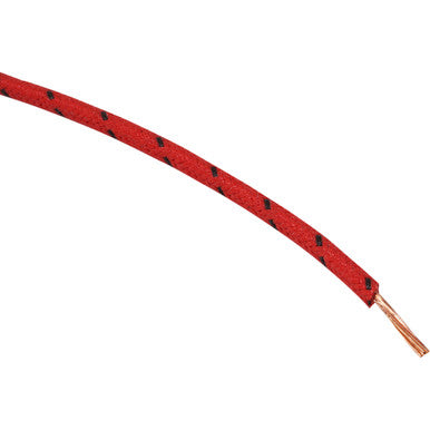 Namz #NCBW-20 - Cloth-Braided Wire - 25' Spool - 16-Gauge - Red/Black