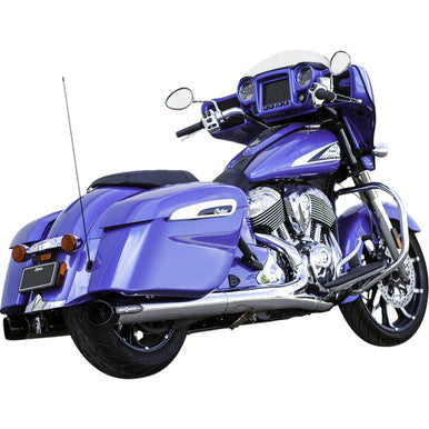 S&S Cycle #550-1076 - 4" Broadhead Slip-On Mufflers - Slash Cut - Chrome