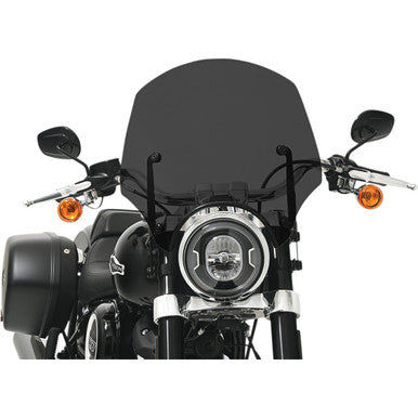 Memphis Shades #MEP5265 - El Paso Windshield - 15" - 9" Headlight Cutout - Dark Black Smoke