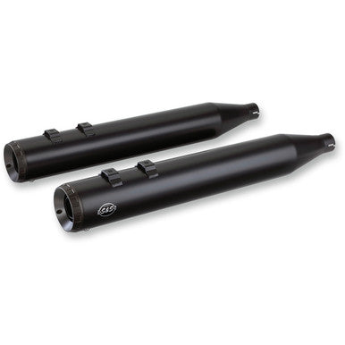 S&S Cycle #550-0694 - Grand National Slip-On Mufflers - Black - M8 FL
