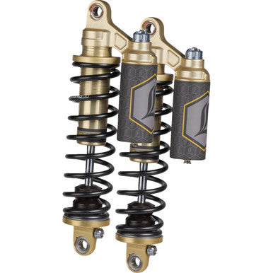 Legend Suspension #1310-1919 - REVO ARC Piggyback Shocks - 13" - Heavy Duty - Gold - '04-'22 Sportster
