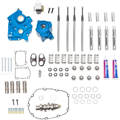S&S Cycle #310-1082B - Cam Chest Kit with Plate - Chain Drive - Oil Cooled - 550 Cam - Chrome Pushrods - M8