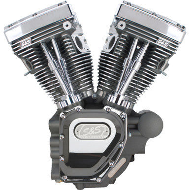 S&S Cycle #310-0512A - T124 Long Block Engine - Stone Gray - Touring