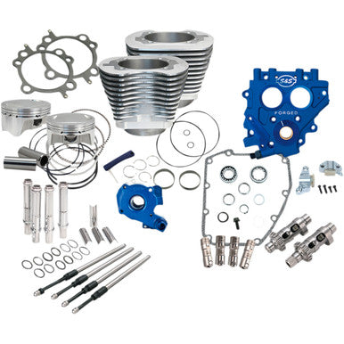 S&S Cycle #330-0662 - 100" Power Package - 585CE - Chain Drive - Silver - Twin Cam 88