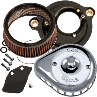 S&S Cycle #170-0435C - Mini Teardrop Stealth Air Cleaner Kit - Chrome
