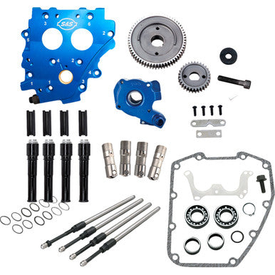S&S Cycle #310-1266 - Cam Chest Kit without Cams - Gear Drive - Oil Cooled - Black Pushrods - Twin Cam