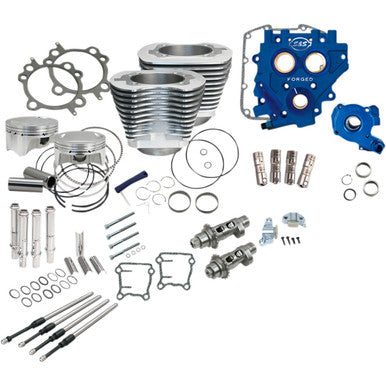 S&S Cycle #330-0666 - 110" Power Package Performance Kit - Chain Drive - Silver