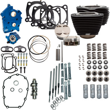 S&S Cycle #310-1105C - Power Pack - 4.500" Stroke - Oil Cooled - Black w/o Highlights - M8