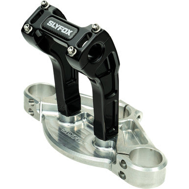 Slyfox #SF-1004-06-B - Handlebar Riser Kit - Pullback - 1-1/8" Clamping - 6" Rise - Black