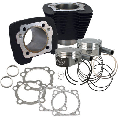 S&S Cycle #910-0691 - Cylinder Kit - 1200 cc Conversion - 10.3:1 Compression Ratio - Wrinkle Black - XL