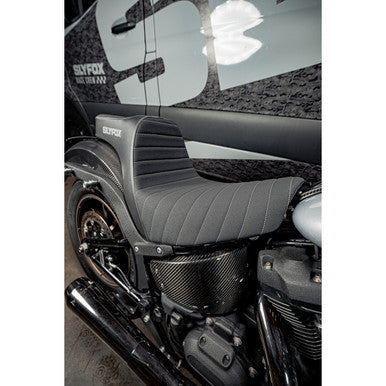 Slyfox #4701B-slyfox - High Noon Seat - Vinyl - Classic Stitch - Silver Logo - FL/FX '18-'24