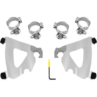 Memphis Shades #MEK2038 - Road Warrior Mounting Kit - Polished - Harley-Davidson®