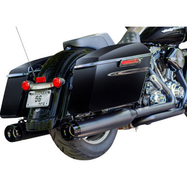 S&S Cycle #550-0621 - 4-1/2" MK45 Performance Mufflers - Black with Black Thruster