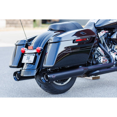 S&S Cycle #550-1078 - 4-1/2" GNX Slip-On Mufflers - Guardian Black