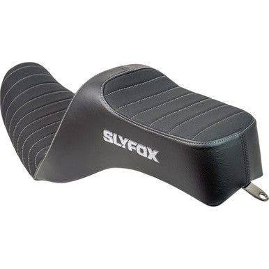 Slyfox #4694B-slyfox - High Noon Seat - Vinyl - Classic Stitch - Gray Logo - Dyna '12-'16