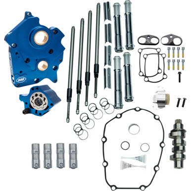 S&S Cycle #310-1000B - Cam Chest Kit with Plate - Chain Drive - Water Cooled - 475 Cam - Chrome Pushrods - M8