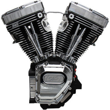 S&S Cycle #310-0770A - T111 Long Block Engine - Wrinkle Black and Chrome - Touring | Dyna