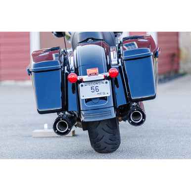 S&S Cycle #550-1078 - 4-1/2" GNX Slip-On Mufflers - Guardian Black