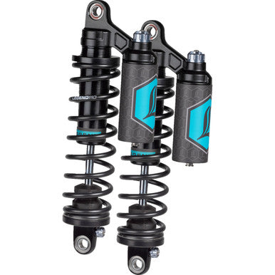 Legend Suspension #1310-1896 - REVO ARC Piggyback Shocks - 14" - Standard - Black - '04-'22 Sportster