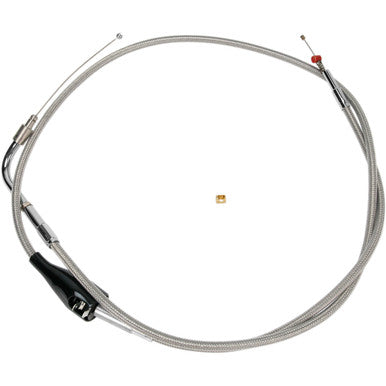 Barnett #102304100206 - Stainless Steel Idle Cable - Cruise - +6" - '02-'06 FLH