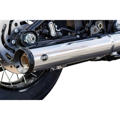 S&S Cycle #550-1160 - Grand National Slip-On Muffler - 50 State - 4" Chrome - M8 Softail