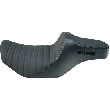Slyfox #4704A-SlyFox - High Noon Seat - Vinyl - Classic Stitch - Black Logo - FLH/FLT '23-'24
