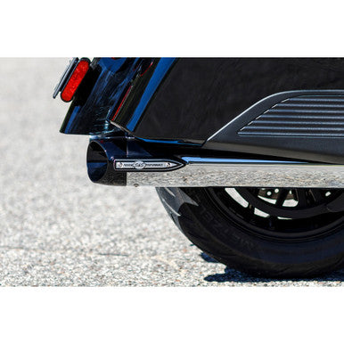 S&S Cycle #550-1076 - 4" Broadhead Slip-On Mufflers - Slash Cut - Chrome