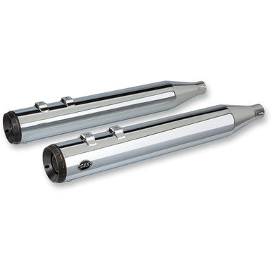 S&S Cycle #550-0693 - Grand National Slip-On Mufflers - Chrome - M8 FL