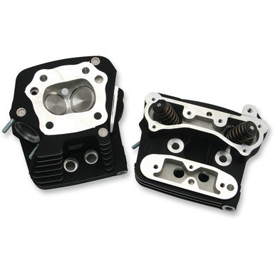 S&S Cycle #106-6064 - Performance Replacement Head - High Compression (76 cc) - Wrinkle Black - Evolution Big Twin