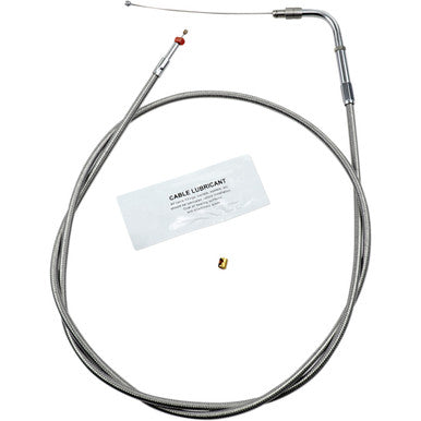 Barnett #102303001612 - Stainless Steel Throttle Cable - +12" - '02-'07 FLH