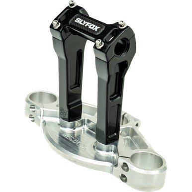 Slyfox #SF-1003-06-B - Handlebar Riser Kit - Straight - 1-1/8" Clamping - 6" Rise - Black