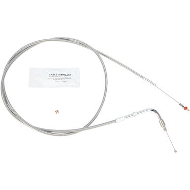Barnett #102304001610 - Stainless Steel Idle Cable - +10" - '02-'07 Touring