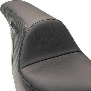 Slyfox #0802-1589 - Lowrider Drifter Seat - Black Logo - Smooth Vinyl - Carbon Fiber - FXLR/FLSB '18-'24