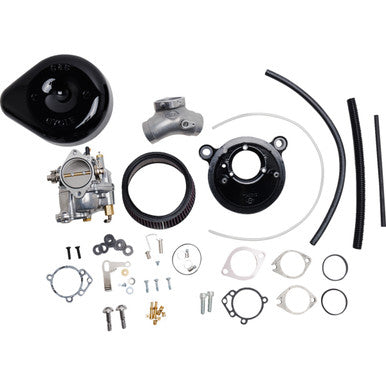 S&S Cycle #110-0146 - Super E Carburetor with Stealth Air Cleaner Kit - Gloss Black - Evolution Big Twin