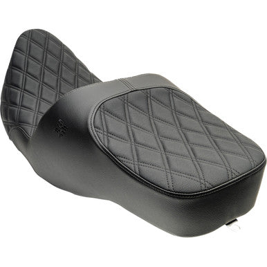 Slyfox #4729C - Chariot Seat - Black Double Diamond Stitch - Black Logo - FLH/FLT '23.5-'26
