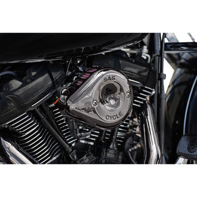 S&S Cycle #170-0782 - Stealth Mini Teardrop Air Cleaner - M8 - Lava Chrome