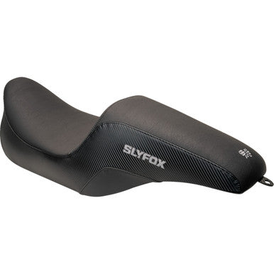 Slyfox #0801-1615 - Drifter Seat - Gray Logo - Smooth Vinyl - Carbon Fiber - FL '08-'23